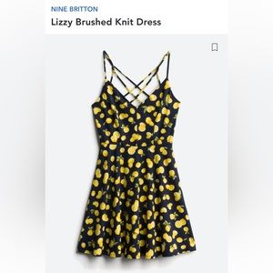NWT Small Nine Britton Lizzy Brushed Knit Dress w/ Lemons 🍋